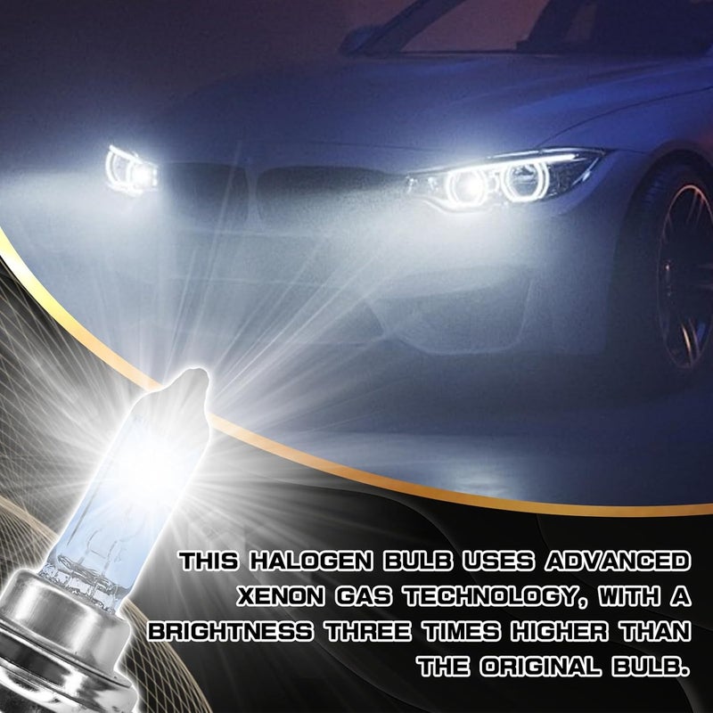 SamWinGear H7 Headlight Bulb H7 Halogen Head Light Bulbs, Ultra White Bright Halogen Headlight Bulb 12V 100W High Beam Low Beam Fog Light Bulbs, Universal Light Lamp for Most Cars, Trucks, SUVs (H7) - Image 5